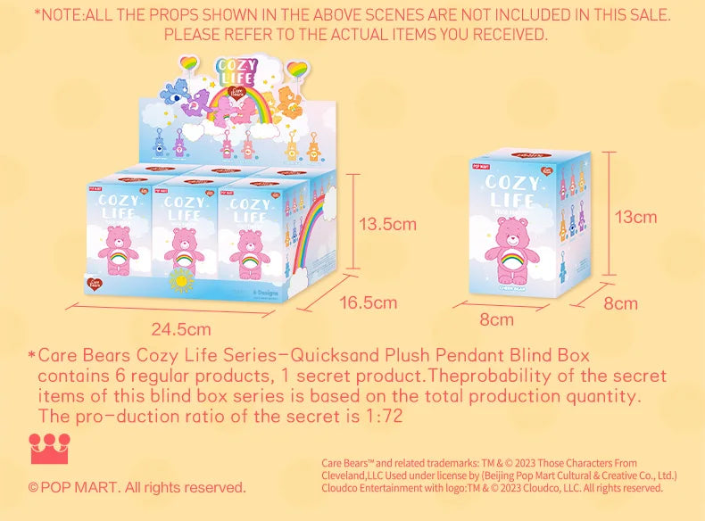 CareBears Cozy Life Plush Pendant by POPMART