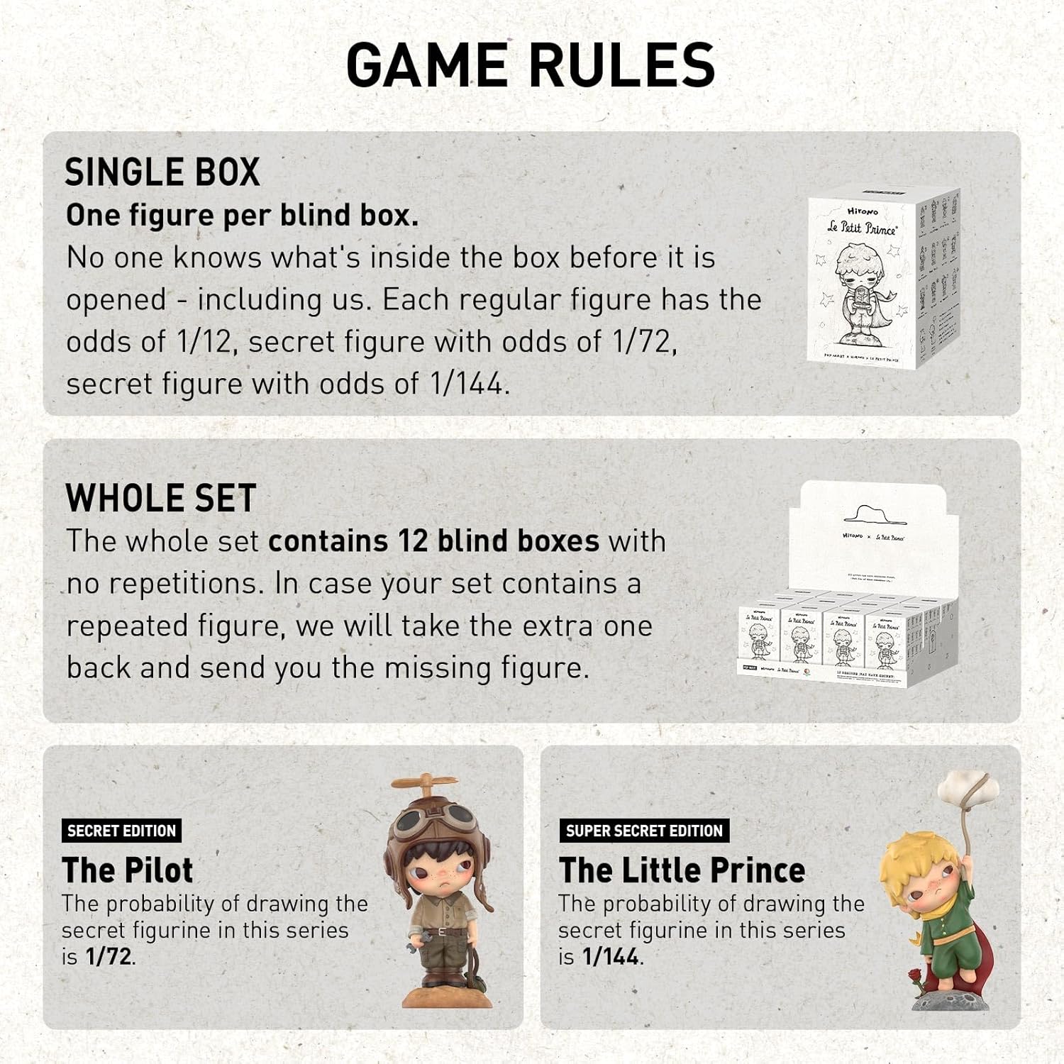 Hirono x Le Petit Prince Blind Box Figures