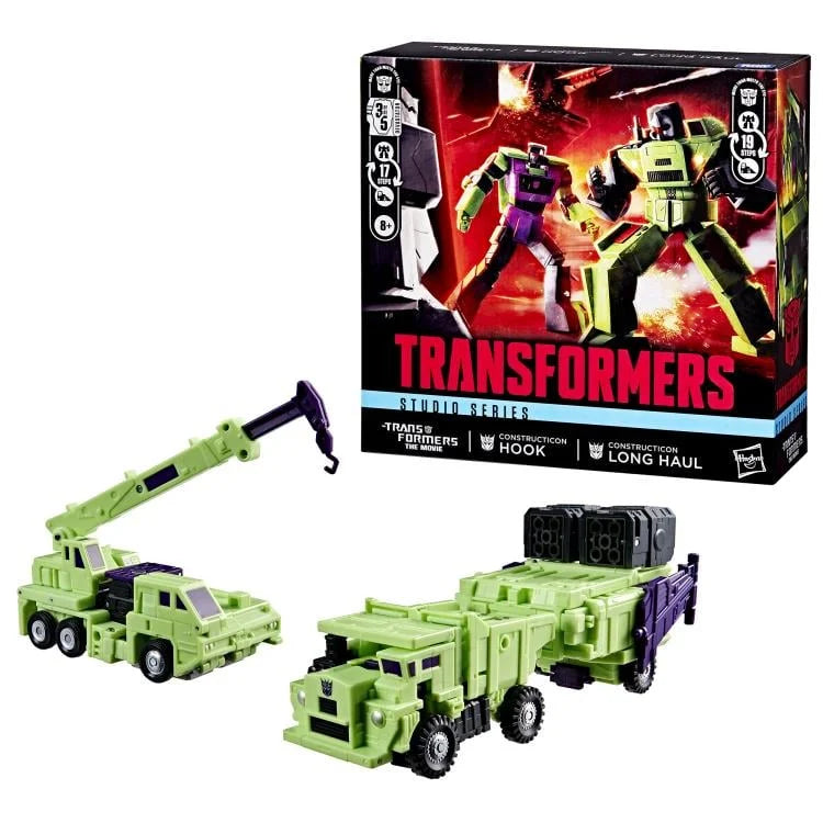The Transformers: The Movie Studio Series Commander Constructicons Long Haul & Hook Action Figure 2-Pack