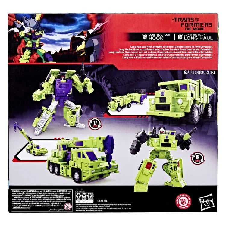 The Transformers: The Movie Studio Series Commander Constructicons Long Haul & Hook Action Figure 2-Pack