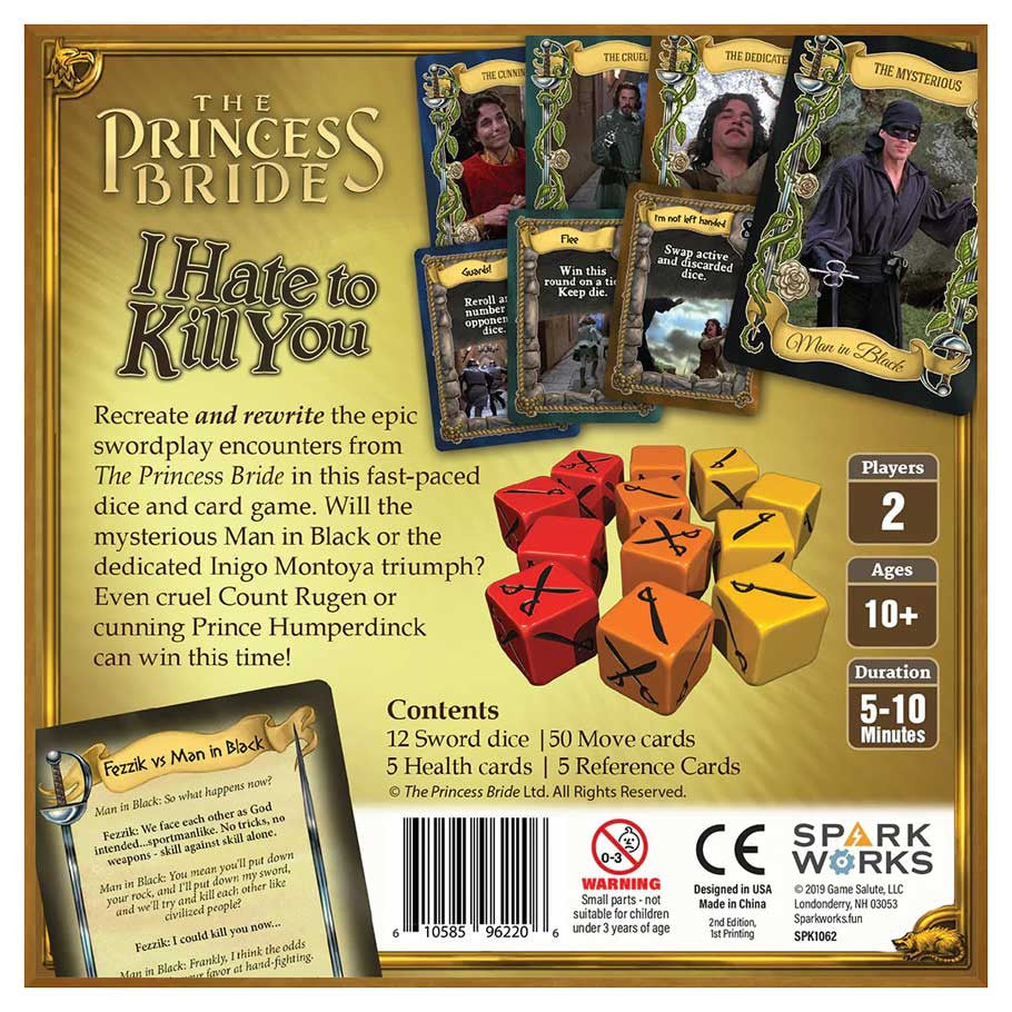 The Princess Bride: I Hate to Kill You