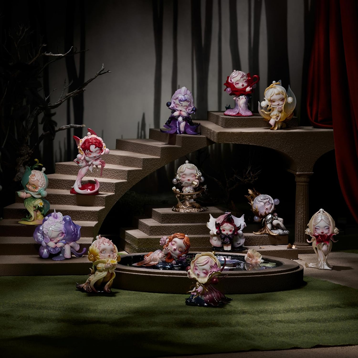 POP MART SKULLPANDA Petals in Four Acts Series Figures