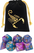 Acrylic D20 Dice Sets with Velvet Bag