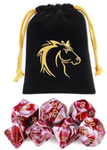 Acrylic D20 Dice Sets with Velvet Bag